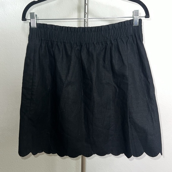 J Crew Linen Blend Scalloped Edge Skirt - Picture 2 of 4
